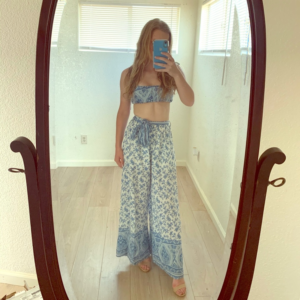 Blue two piece set